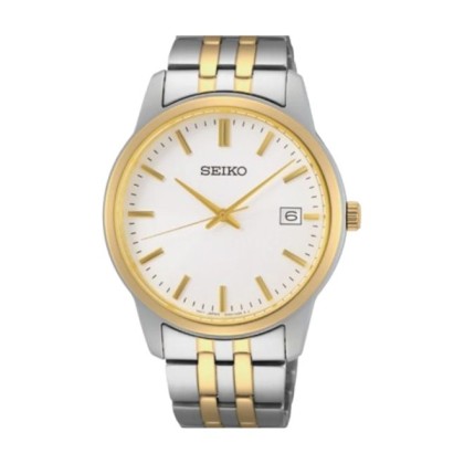SEIKO SUR402P1 DATE FUNCTION WHITE DIAL STAINLESS STEEL MEN WATCH